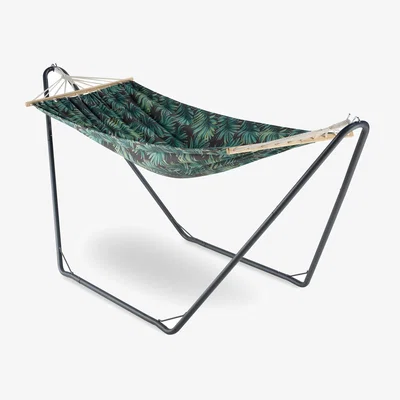 The Range Freestanding Hammock with Frame for Garden Patio and Camping - Palm Print