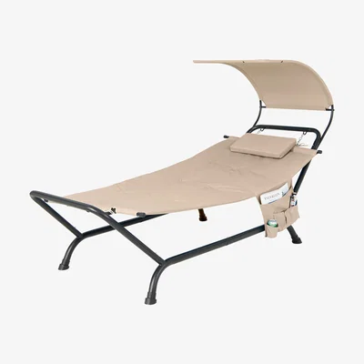 The Range Patio Hanging Chaise Lounge Chair Hammock Beige - Beige