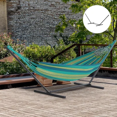 The Range 3.6m Extra-long Metal Hammock Stand - Black