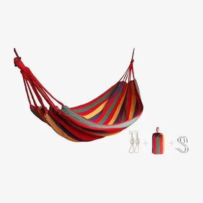 The Range Double Rainbow Patterned Hammock - Rainbow