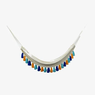 Wolf & Badger Deluxe Natural Cotton Hammock With Hue Inspired Tassels Artissanos