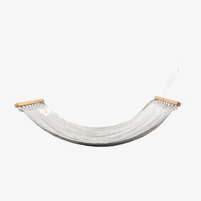 Wolf & Badger Neutrals Earth Organic Natural Cotton Hammock - Teak Wooden Bar Artissanos