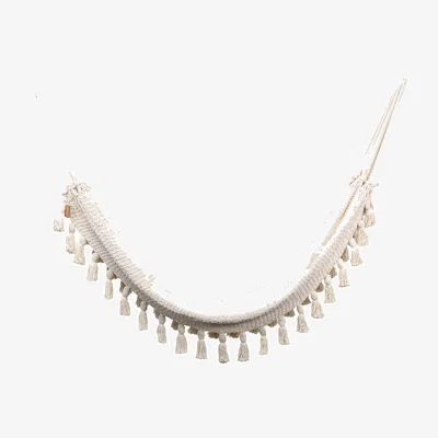 Wolf & Badger Neutrals Boho Natural Cotton Hammock With Tassels Artissanos
