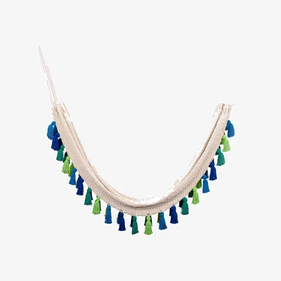 Wolf & Badger Deluxe Natural Cotton Hammock With Rainforest Inspired Tassels Artissanos