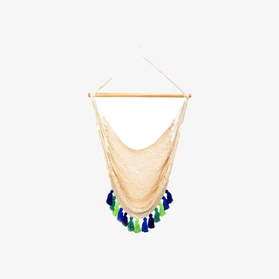 Wolf & Badger Neutrals Deluxe Natural Cotton Hammock Swing With Rainforest Inspired Tassels Artissanos