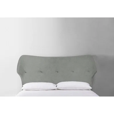 Perch and Parrow Jean 3' Single Size Headboard in Sidewalk Grey