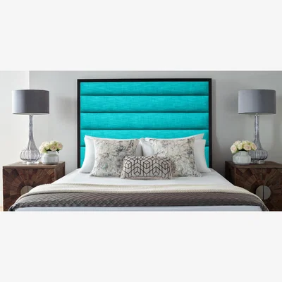 The Range Leyton 54 inch Floorstanding Headboard Plush Velvet - Teal / Single