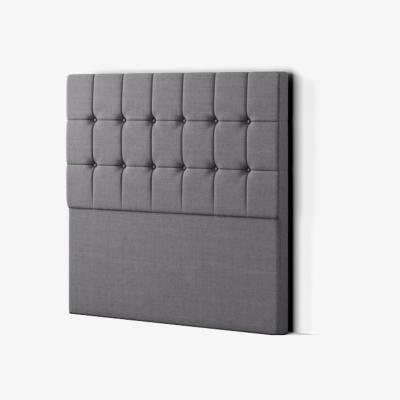 The Range Venezia Headboard Floor Standing  Matching Buttons Linen - Grey / Single