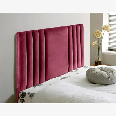 The Range Lewis 54 inch Floorstanding Headboard Plush Velvet - Maroon / Single