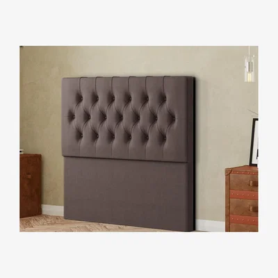 The Range Belgrave Headboard Floor Standing  Matching Buttons Malham Weave - Slate / Single