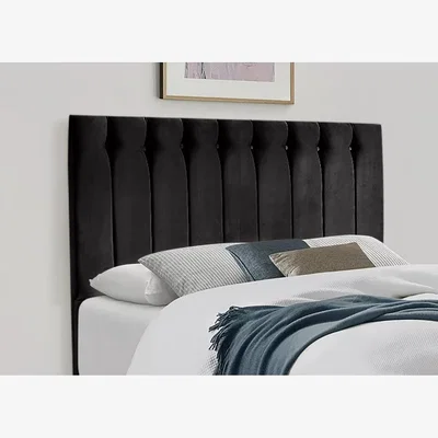 The Range Genie 54 inch Floorstanding Headboard Plush Velvet - Black / Single