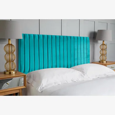 The Range Oxford 54 inch Floorstanding Headboard Plush Velvet - Teal / Single