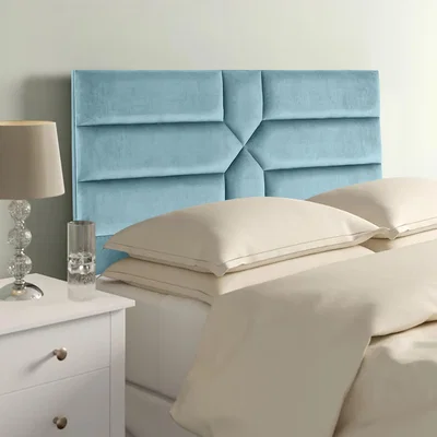 The Range Newtown 54 inch Floorstanding Headboard Plush Velvet - Duck Egg / Single