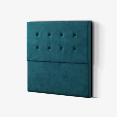 The Range Darlington Headboard Floor Standing  Matching Buttons Plush - Emerald / Single