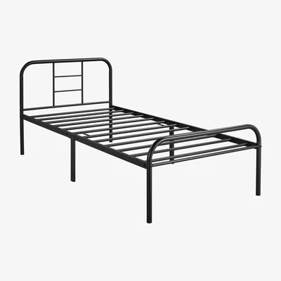 The Range Metal Bed Frame with High Headboard - Black / Single