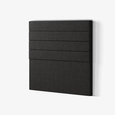 The Range George Headboard Floor Standing Linen - Black / Single