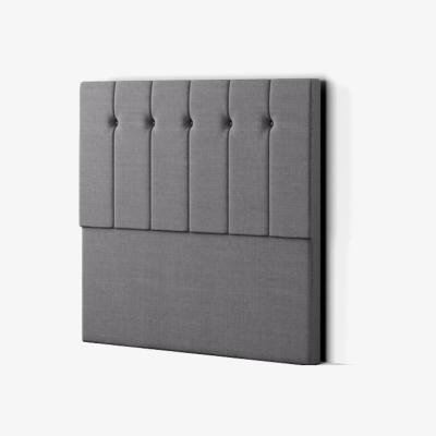 The Range Highland Headboard Floor Standing  Matching Buttons Linen - Grey / Single