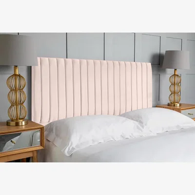 The Range Oxford 54 inch Floorstanding Headboard Plush Velvet - Blush / Single