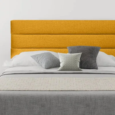 The Range Romford 54 inch Floorstanding Headboard Plush Velvet - Mustard / Single