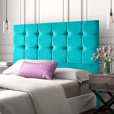 The Range Victus 54 inch Floorstanding Headboard Plush Velvet - Teal / Single
