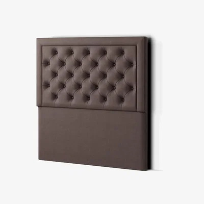 The Range Castle Headboard Floor Standing  Matching Buttons Malham Weave - Slate / Single