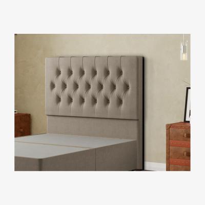 The Range Belgrave Headboard Floor Standing  Matching Buttons Malham Weave - Mink / Single