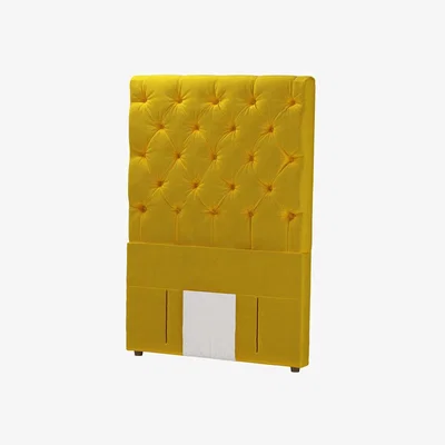 Sofa.com Standalone Rosalie 130cm Single Headboard in Canary Cotton Matt Velvet - sofa.com