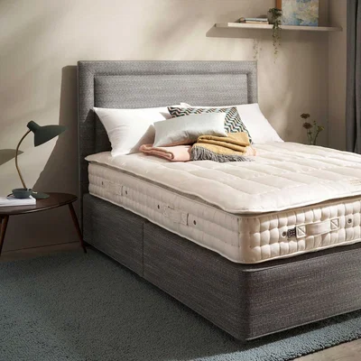 Barker and Stonehouse Vispring Heaven Double Size Mattress Topper 135x190cm, White | Barker & Stonehouse