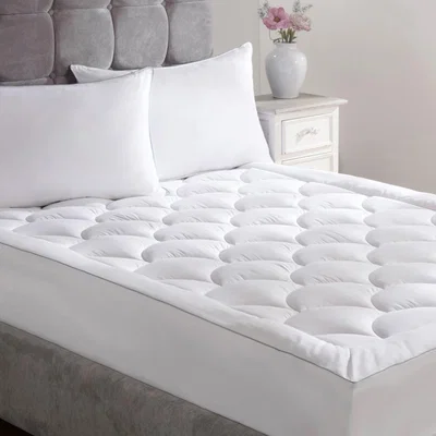 BHS.com Hotel Collection Double Silk Matress Protector, White