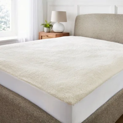 Dunelm Cosy Fleece Mattress Protector Off-White