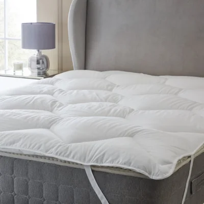 Dunelm Hotel Down Touch Mattress Topper White