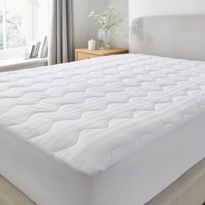 Dunelm Hotel Luxury Cotton Mattress Protector White