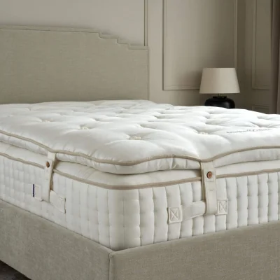 Feather & Black Sprung Mattress Topper, Emperor