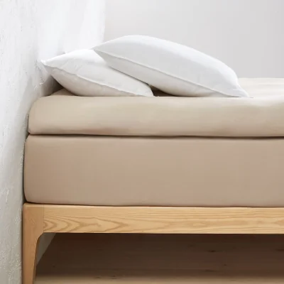 La Redoute 30% Recycled Cotton Jersey Fitted Mattress Topper Sheet