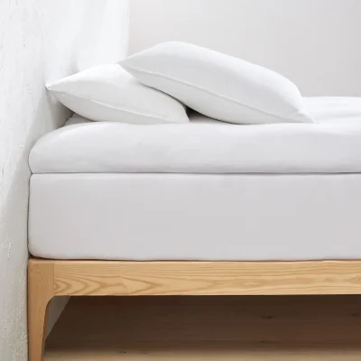 La Redoute 30% Recycled Cotton Jersey Fitted Mattress Topper Sheet
