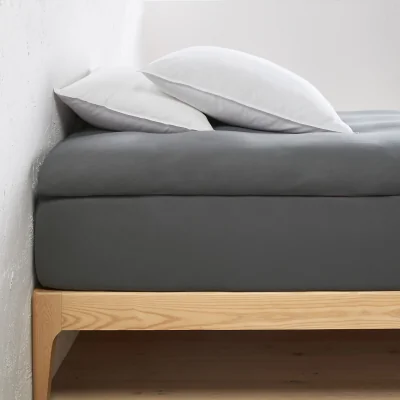 La Redoute 30% Recycled Cotton Jersey Fitted Mattress Topper Sheet