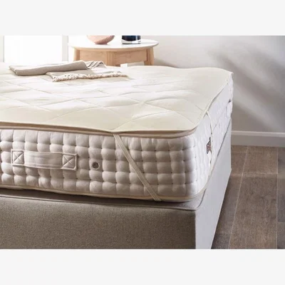 Downtown Vispring Quilted Mattress Protector - 90cm Single In Cream