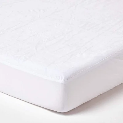 The Range Terry Towelling Waterproof Mattress Protector - White / 0.8kg