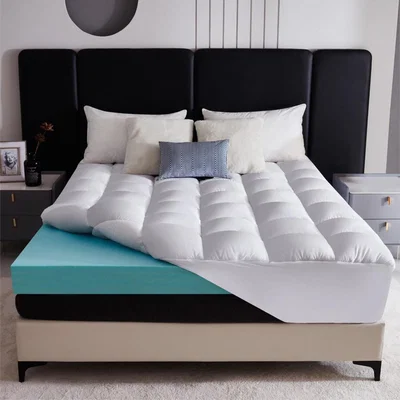 The Range Combination Memory Foam and Microfibre Mattress Topper - White