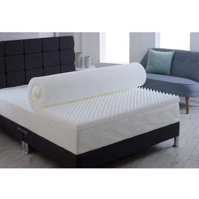 The Range Visco Therapy Memory Egg Shell Mattress Topper, Without Cover - WHITE