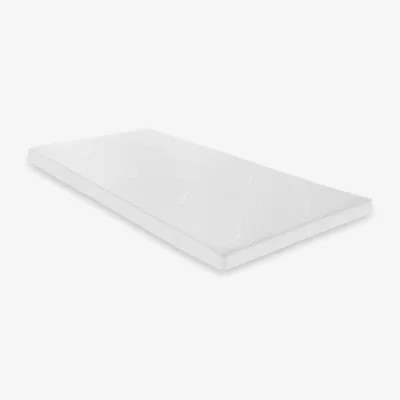 The Range Warmer Extreme Memory Foam Mattress Topper with Zip Cover and Corner Straps - White