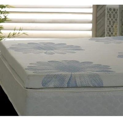 The Range Visco Therapy 2 inch Luxury Gel Memory Foam Topper - white, blue / Superking