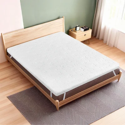 The Range Double Mattress Topper 5cm Memory Foam Bamboo Charcoal Washable - White