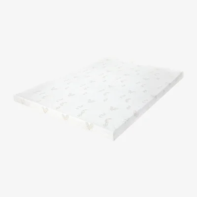 The Range Memory Foam Mattress Topper 7cm Single Dual Layer Pressure Relief - White
