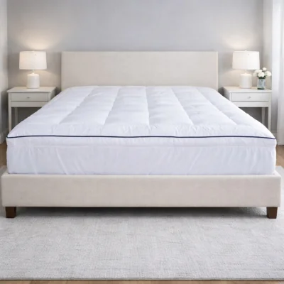 The Range 5cm Deep Mattress Topper with Microfibre Fitted Skirt - White / King