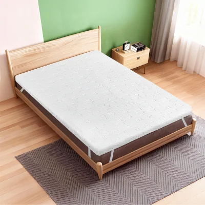 The Range Mattress Topper Small Double Memory Foam Bamboo Charcoal Washable - White