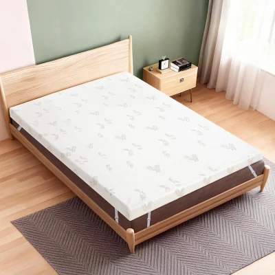 The Range Mattress Topper Memory Foam Double Dual Layer Pressure Relief - White
