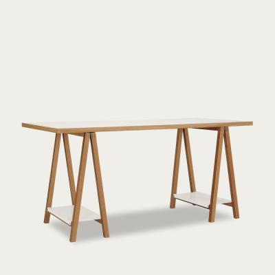 Bombinate.com White/Oak Highbury Trestle Desk