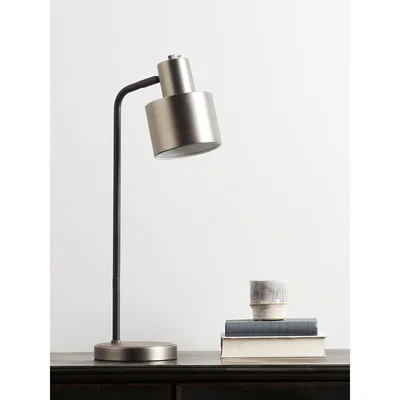 Cox and Cox Lewes Desk Lamp - Burnished Silver