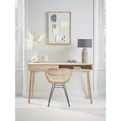 Cox and Cox Chevron Oak Desk